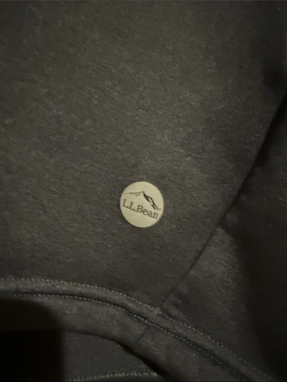L.L. Bean Grey Performance Quarter-Zip Pullover with Dark Burnt OrangeTrim